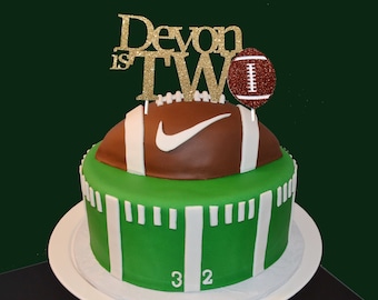 Football Cake Topper, First Birthday Football Cake Topper Football Birthday Cake Topper, Football Smash cake, Football Birthday Any Age