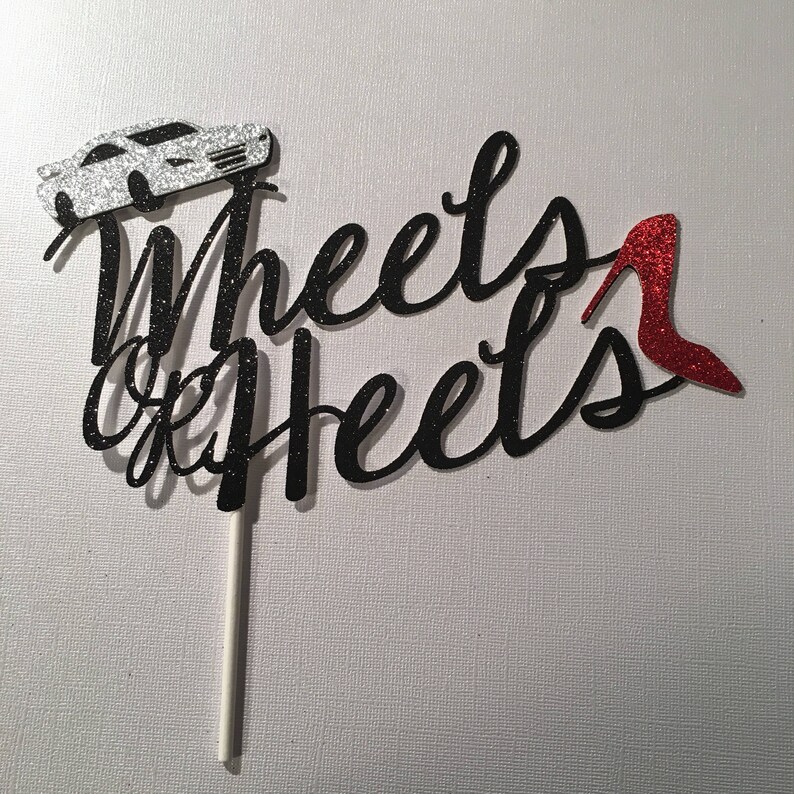 Wheels or Heels Wheels or Heels Cake Toppers Team Wheels or Etsy