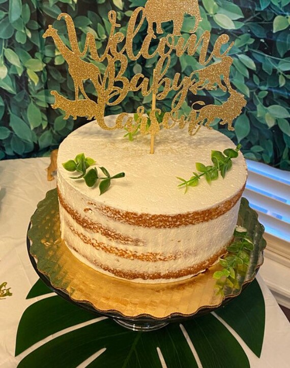 Safari Baby Shower Safari Cake Topper Safari Birthday Cake Etsy