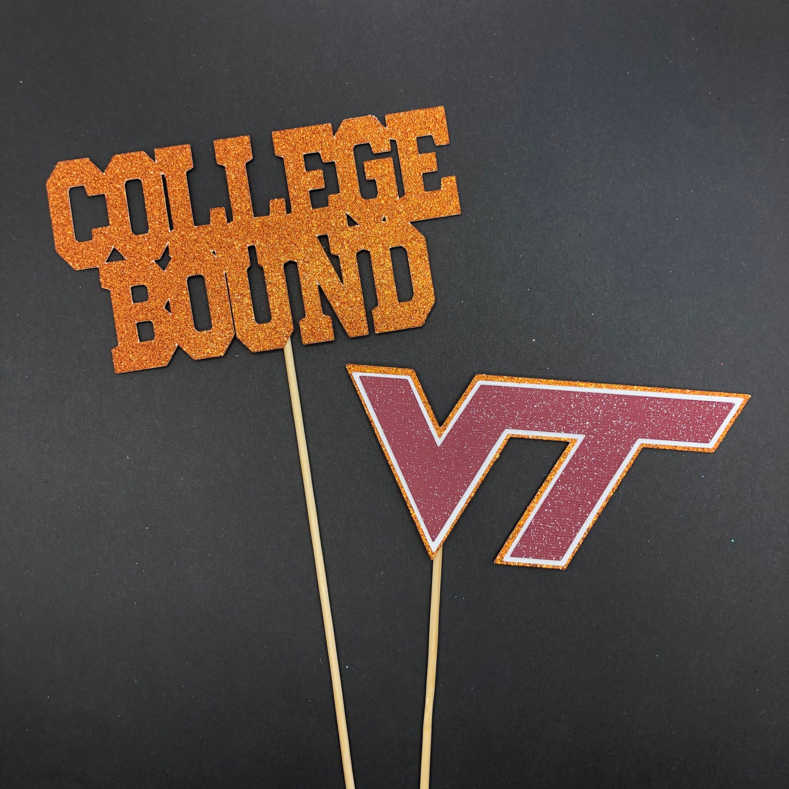 Virginia Tech College Bound Graduation Centerpiece Sticks Etsy