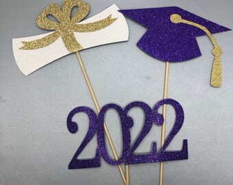 Graduation Centerpiece Sticks, Graduation Decor, Graduation Decorations, Graduation Gift, Graduation Cake Topper, Centerpiece Sticks 2022