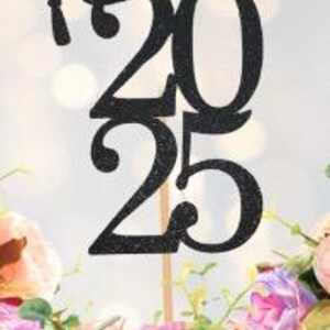 Glitter Grad Tag Centerpiece Sticks: 2026 Graduation Decorations image 12