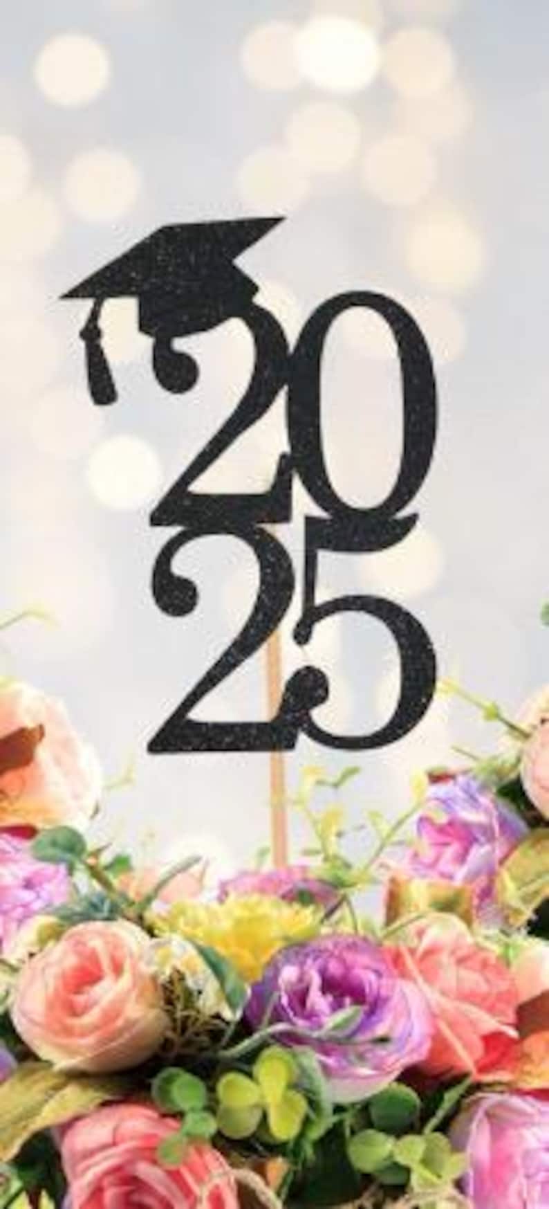 Glitter Grad Tag Centerpiece Sticks: 2026 Graduation Decorations image 12