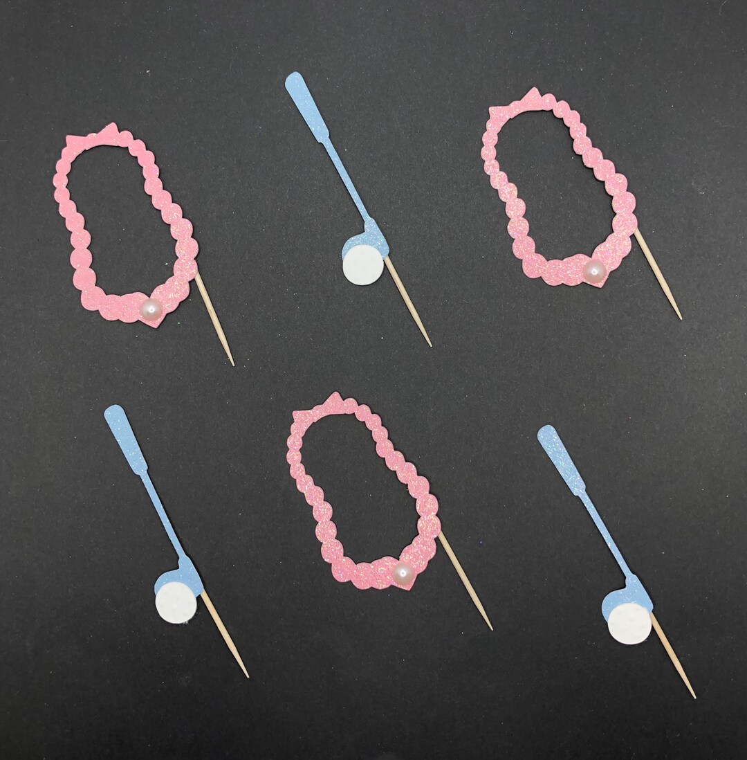 Putters or Pearls,putters or Pearls Cupcake Toppers,team Pearls or