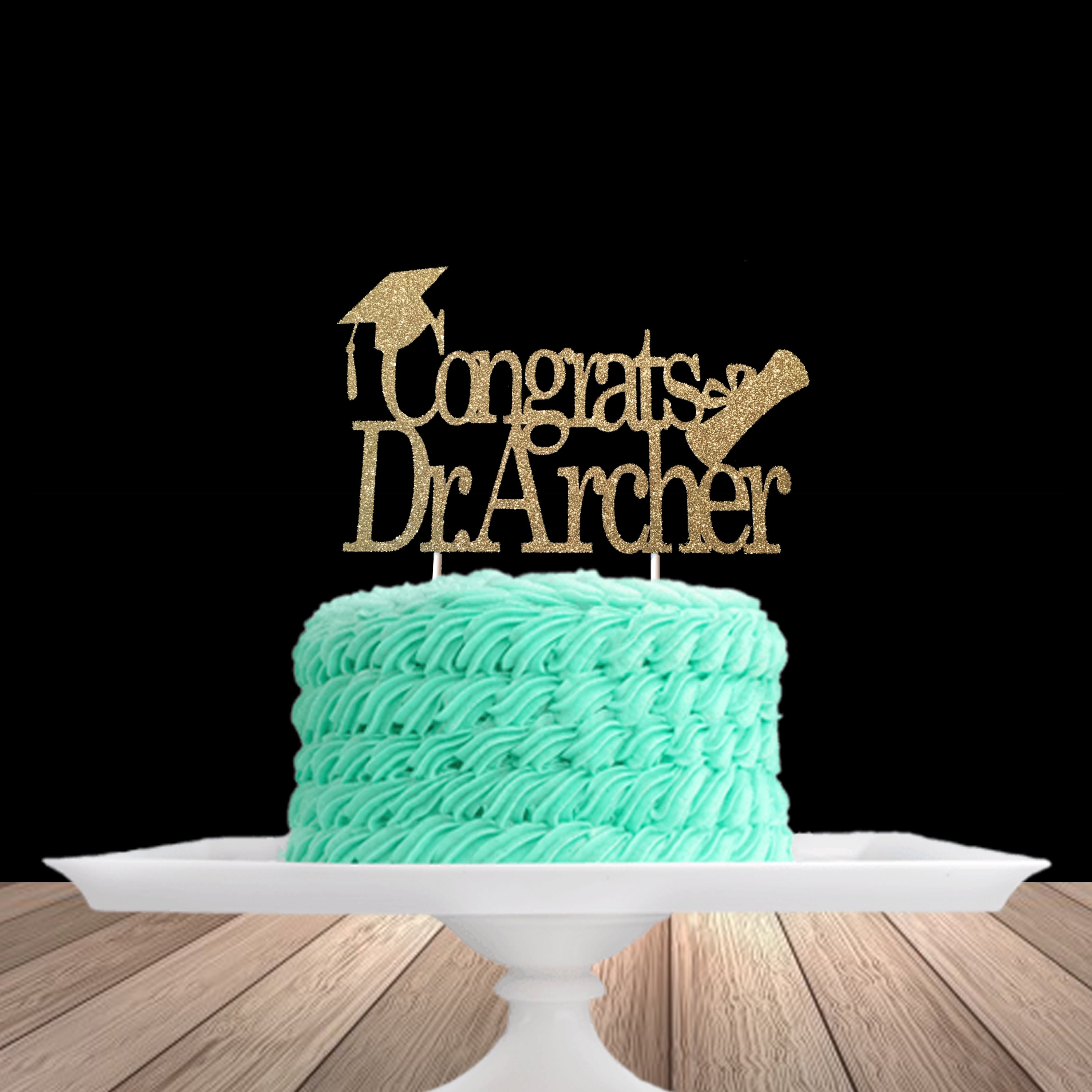Graduation Centerpiece Class of 2020, Personalized Cake Topper