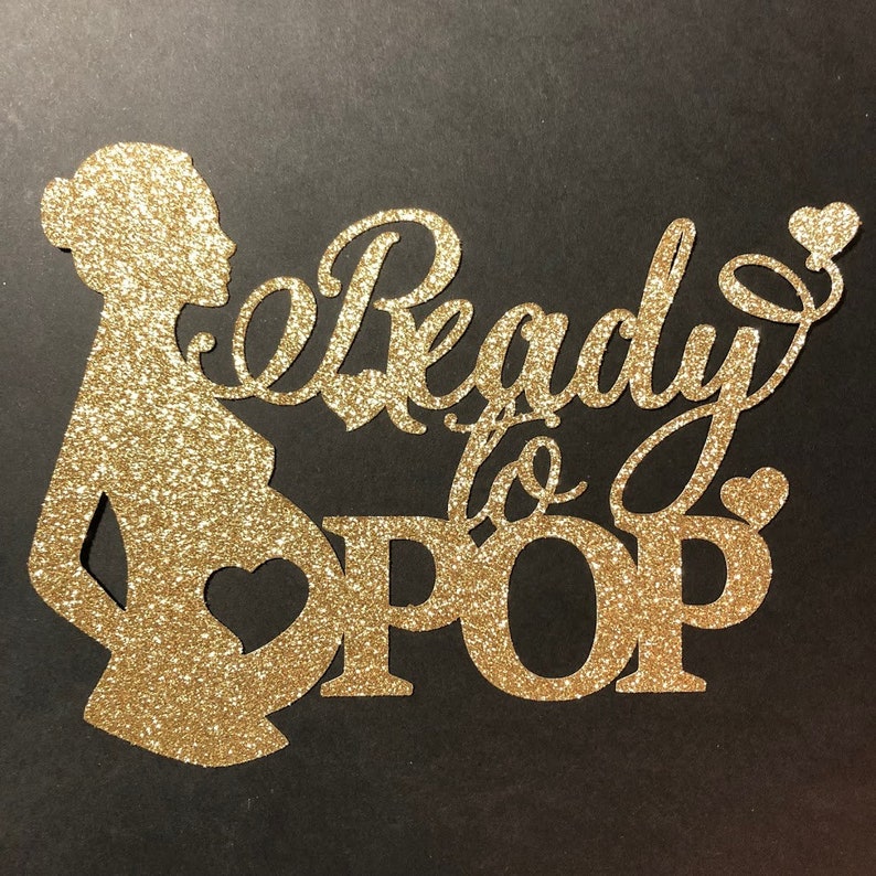 Ready to Pop Cake Topper Pregnancy Cake Topper Baby Shower Etsy