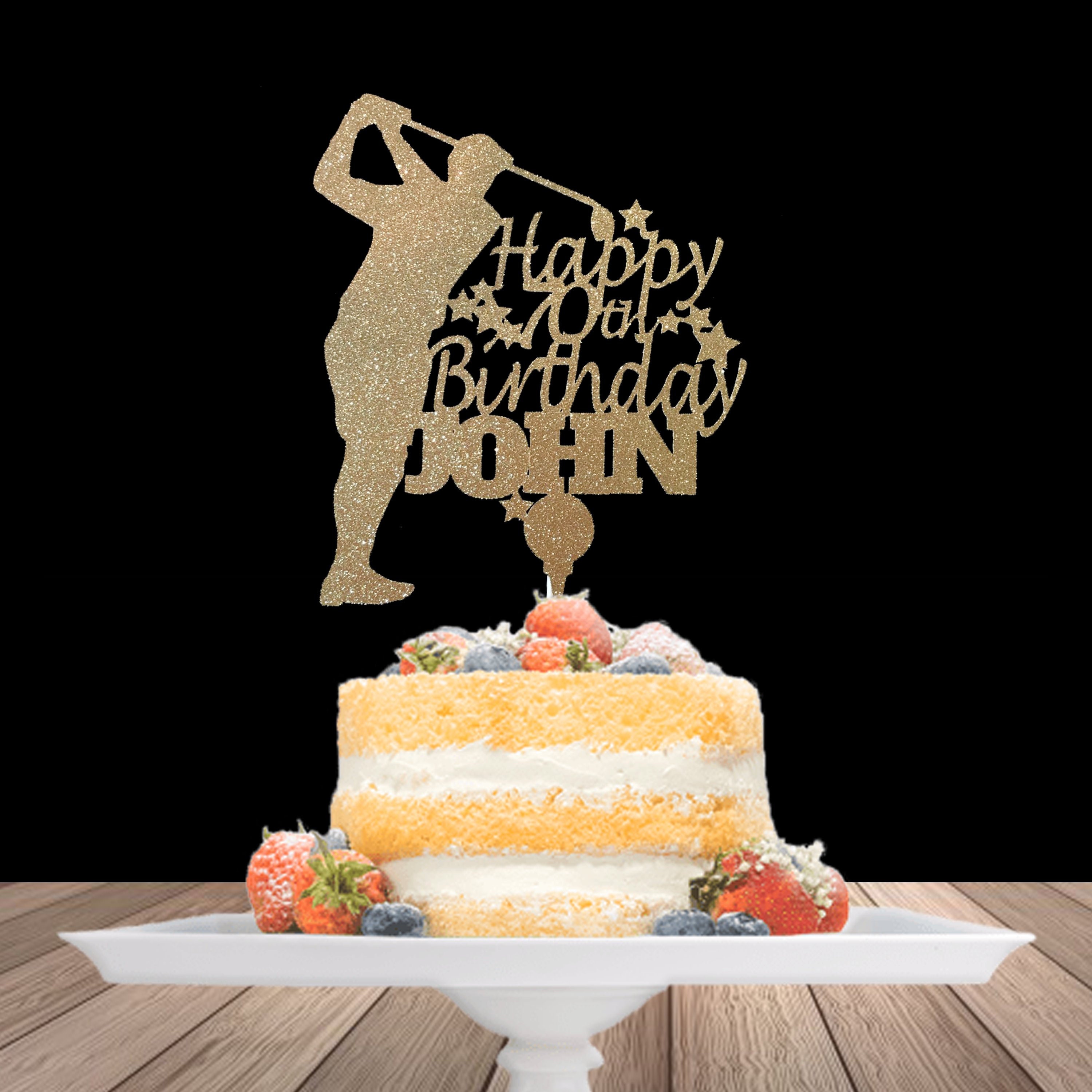 Golf Cake Topper Golf Birthday Cake Toppergolf Retirement Etsy