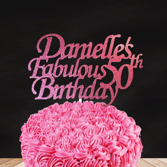 50th Birthday 50th Birthday Cake Topper 50th Birthday Etsy