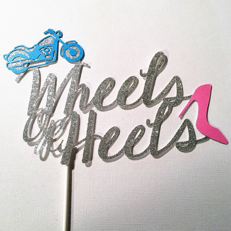 Wheels or Heels Wheels or Heels Cake Toppers Team Wheels or Etsy