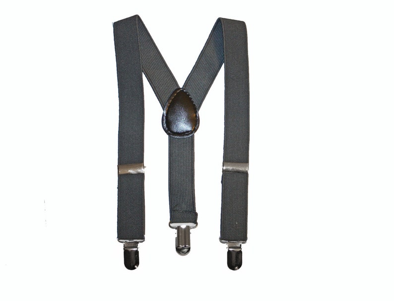 Dark Grey Boys Suspenders Grey Charcoal Suspenders Charcoal Etsy