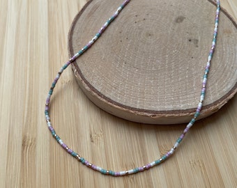 Delica pearl necklace pastel colored delicate elegant | Delica Necklace | Stainless steel