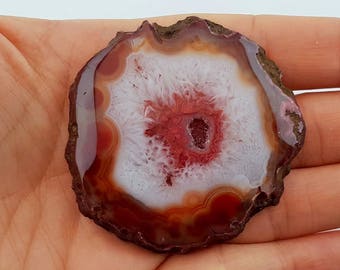 Red Agate Cabochon, Agate Pendant, Abstract Designer CAB, Agate Cabochon Gemstone, Jewelry Supplies, Red Agate, Druzy Agate Cabochon