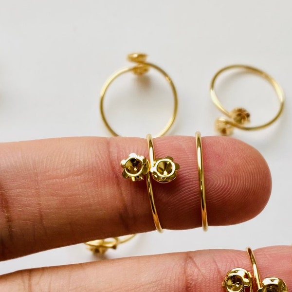 Gold or Silver Mid Finger Rings, Quality Adjustable Rings, Tiny Blank Rings, Small Blank Rings, Size 2, 3, 4, 5, 6, 7, Trendy Ring Supplies