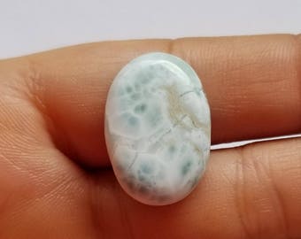 Blue Oval Caribbean Larimar Cabochon, Larimar CAB, Designer Cabochon, Genuine Caribbean Larimar Gemstone, Jewelry Supplies, Blue Cabochon