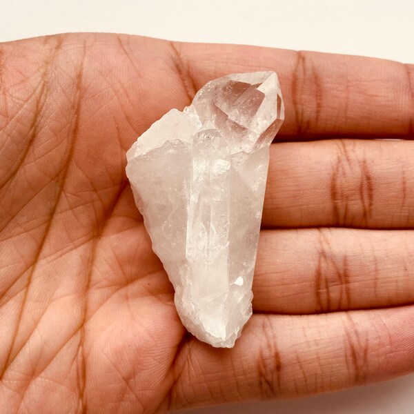 Genuine Clear Crystal Quartz Cluster Points, Large White Raw Crystal Points, Raw Quartz Crystals, Clear Raw Mineral Specimen, Home Decor A