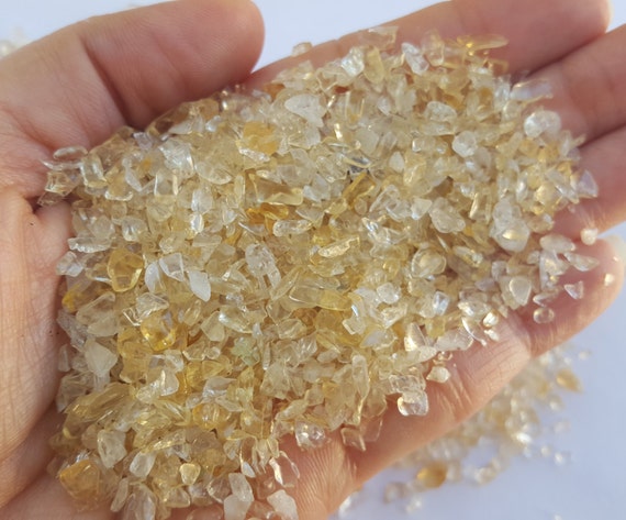 Small Yellow Citrine Crystal Stones Crystal Rocks Tiny Etsy
