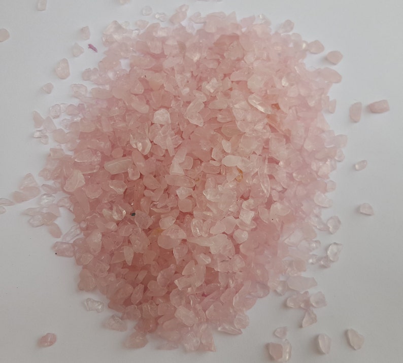 Small Pink Crystal Rose Quartz Stones, Crystal Rocks, Tiny Rose Quartz Stones, Small Stones, Rose Quartz Chips image 5
