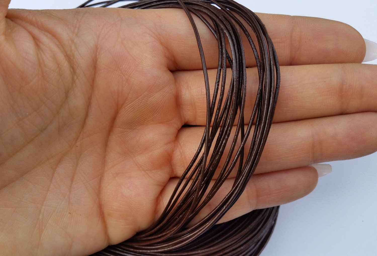 1mm Brown Leather Cord, Genuine Leather, Brown Cord, Leather Jewelry  Supplies, Thin Leather Cord, 1, 5, 10, 25, 50 Yards