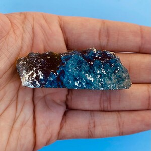 Large Colorful Rainbow Stone, Titanium Geode Stone, Designer Stones ...