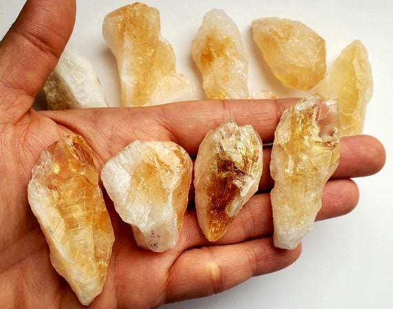 Large Citrine Crystal Stones Raw Citrine Gem Stones Yellow Etsy Uk