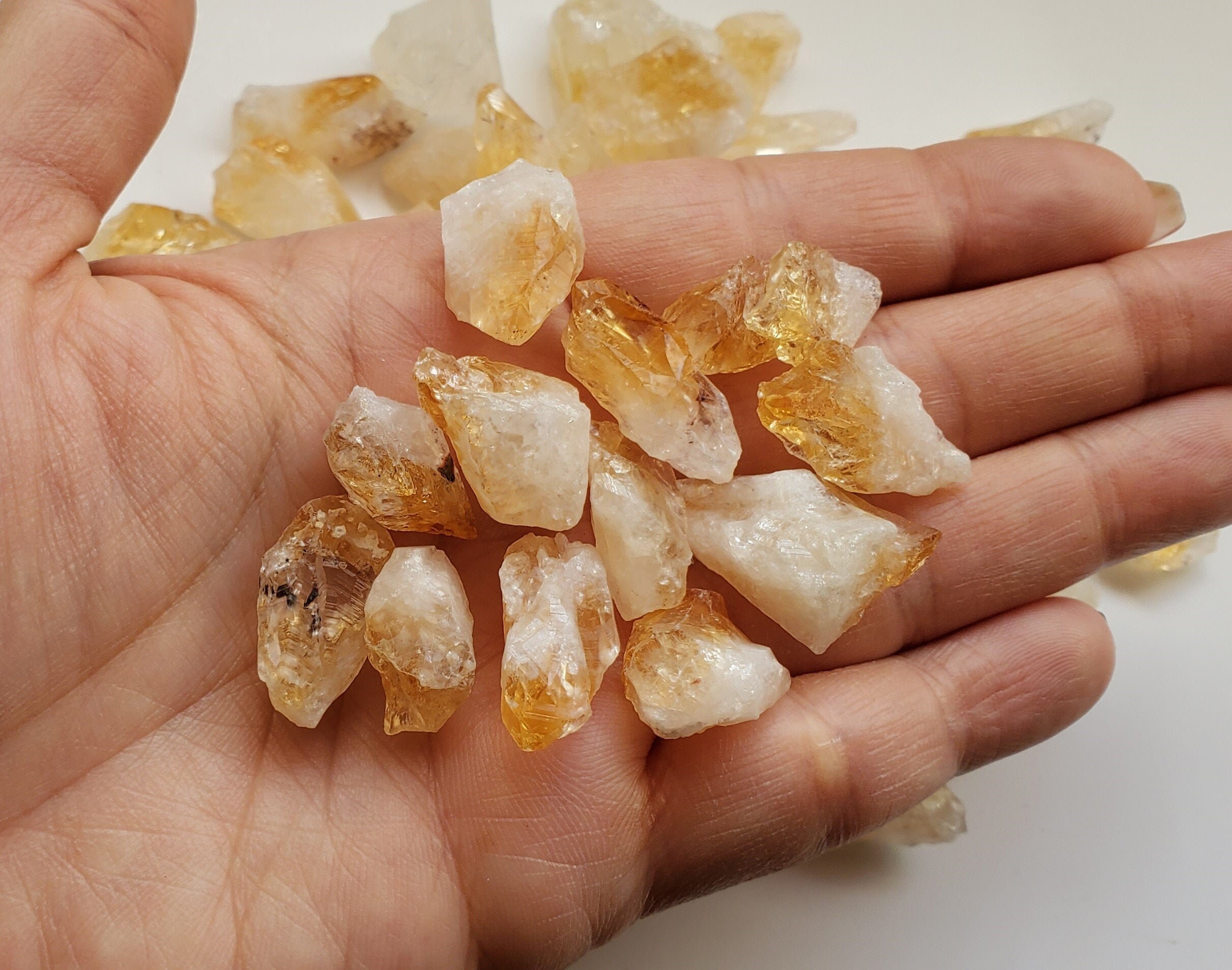 Med Raw Citrine Crystal Stones Crystal Rocks Yellow Citrine Etsy