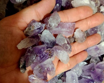 Raw Amethyst Crystal, Small Amethyst Stones, Crystal Cluster, Raw Stones, Jewelry Supplies, Amethyst Crystal Cabochon, Purple Crystals