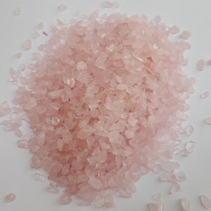 Small Pink Crystal Rose Quartz Stones, Crystal Rocks, Tiny Rose Quartz Stones, Small Stones, Rose Quartz Chips image 4