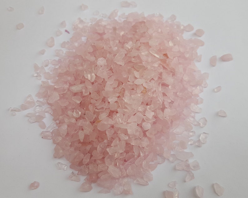 Small Pink Crystal Rose Quartz Stones, Crystal Rocks, Tiny Rose Quartz Stones, Small Stones, Rose Quartz Chips image 4