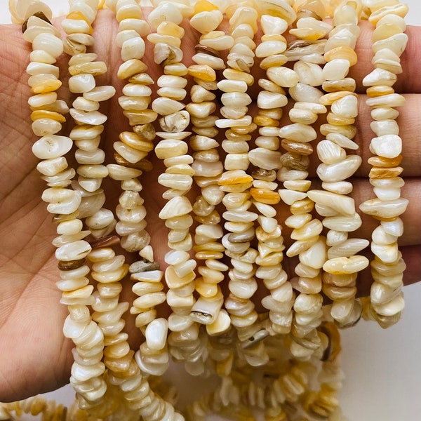 Small Freshwater Shell Beads, Small white Sea Shell piece Bead Strand, Small Shell chip Beads, Tiny Shell chips, Sea Shell Beads, 30 inches