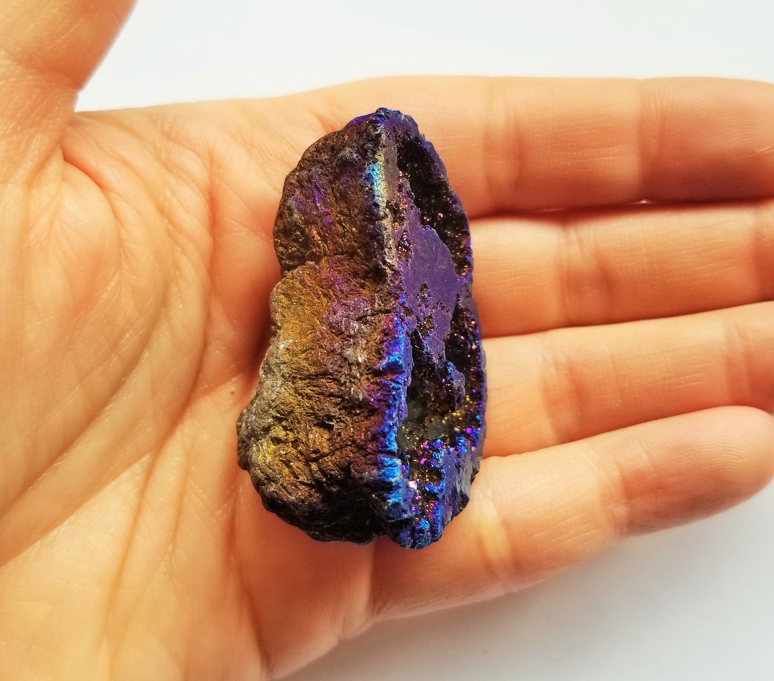 Cobalt Blue Geode Titanium Blue Geode Pendant Designer | Etsy