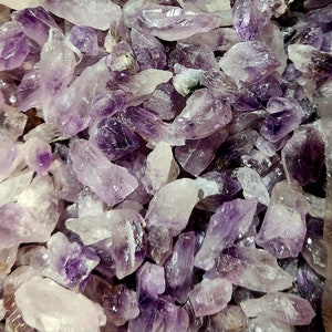 Raw Amethyst Crystal, Small Amethyst Stones, Crystal Cluster, Raw Stones, Jewelry Supplies, Amethyst Crystal Cabochon, Purple Crystals image 3