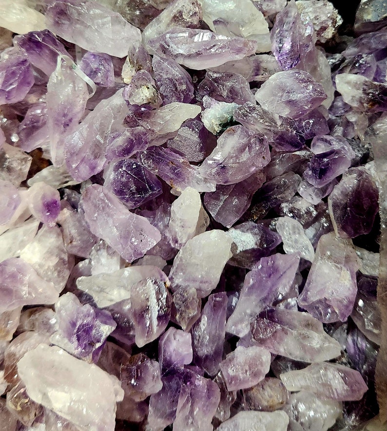 Raw Amethyst Crystal, Small Amethyst Stones, Crystal Cluster, Raw Stones, Jewelry Supplies, Amethyst Crystal Cabochon, Purple Crystals image 3