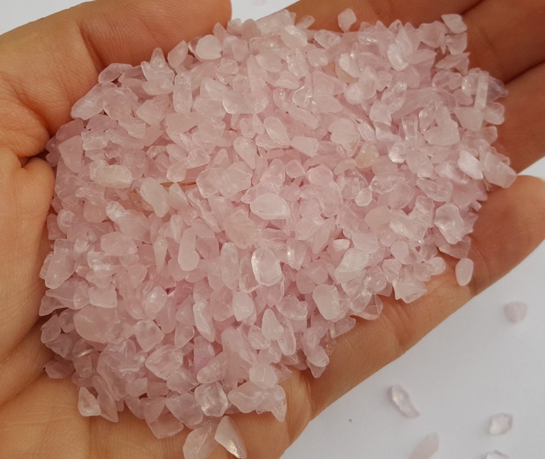 Small Pink Crystal Rose Quartz Stones, Crystal Rocks, Tiny Rose Quartz Stones, Small Stones, Rose Quartz Chips image 1