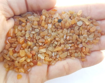 Small Natural Red Orange Aventurine Stones, Tiny Aventurine Chips, Small Stones, Small Aventurine Rocks