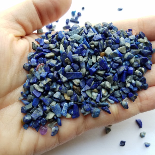 Blue lapis lazuli Chip Stones, Tiny Stones, Small lapis lazuli Rocks, Tiny Rocks, Tiny Stones, Natural lapis lazuli Stones