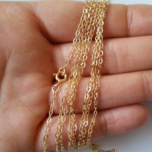 14k Gold Filled Necklace, 16, 17, 18, 19, 20 inch Gold Necklace Chain, Gold Filled Chain, Gold Chain, Jewelry Supplies, 14k gold Chain image 2