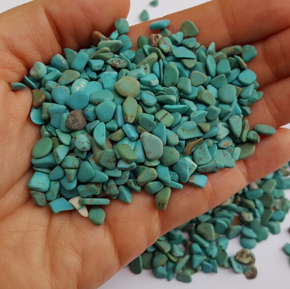 Small Natural Turquoise Chip Stones Tiny Stones Small Turquoise