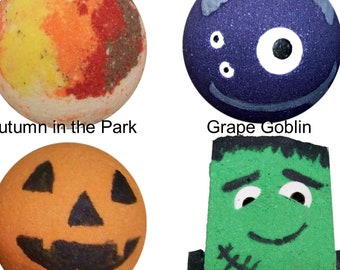 Custom Made Goat Milk Bath Bombs Set of 4 - for a great spa bath experience! by MJR Soaps