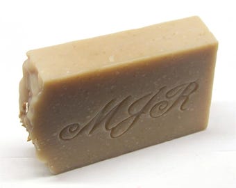 Sandalwood Oat & Flax Rhassoul Clay Goat Milk Soap by MJR Soaps