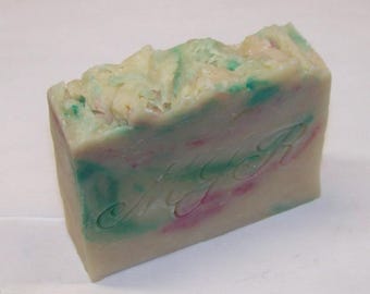 Raspberry Peppermint Goat Milk Soap by MJR Soaps
