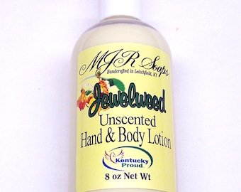 Jewelweed Lotion Unscented 8 oz Pump Bottle-Natural & Organic by MJR Soaps