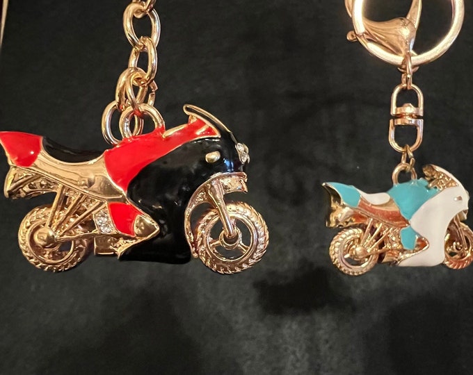 Motorcycle Keyring, Motorcycle Pendant, Charm Rhinestone Crystal Keychain, Purse Bag Keyring Key Chain, accessories Wedding Party