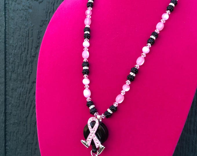 Breast Cancer Badge Reel, Retractable Badge Holder, Breast Cancer Badge, Breast Cancer Shoe, Breast Cancer Charm, Breast Boxing Charm