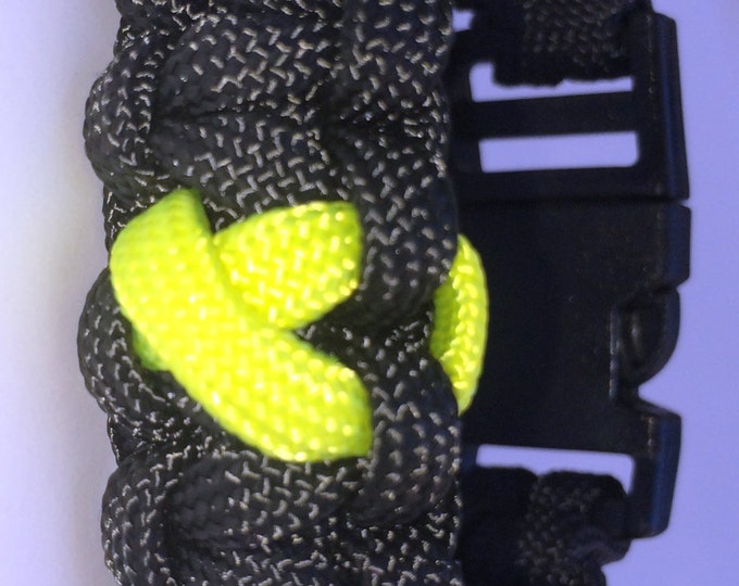 Wrap Paracord Bracelet, Support The Troops Paracord Bracelets, Soldier Support Paracord Bracelet, Black ParaCord Support The Troops,