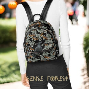 Mini Black Vegan Leather Skeleton Backpack Halloween Spooky Ribcage Women s Casual PU Backpack Kawaii Goth Back to School Day Pack Etsy Canada