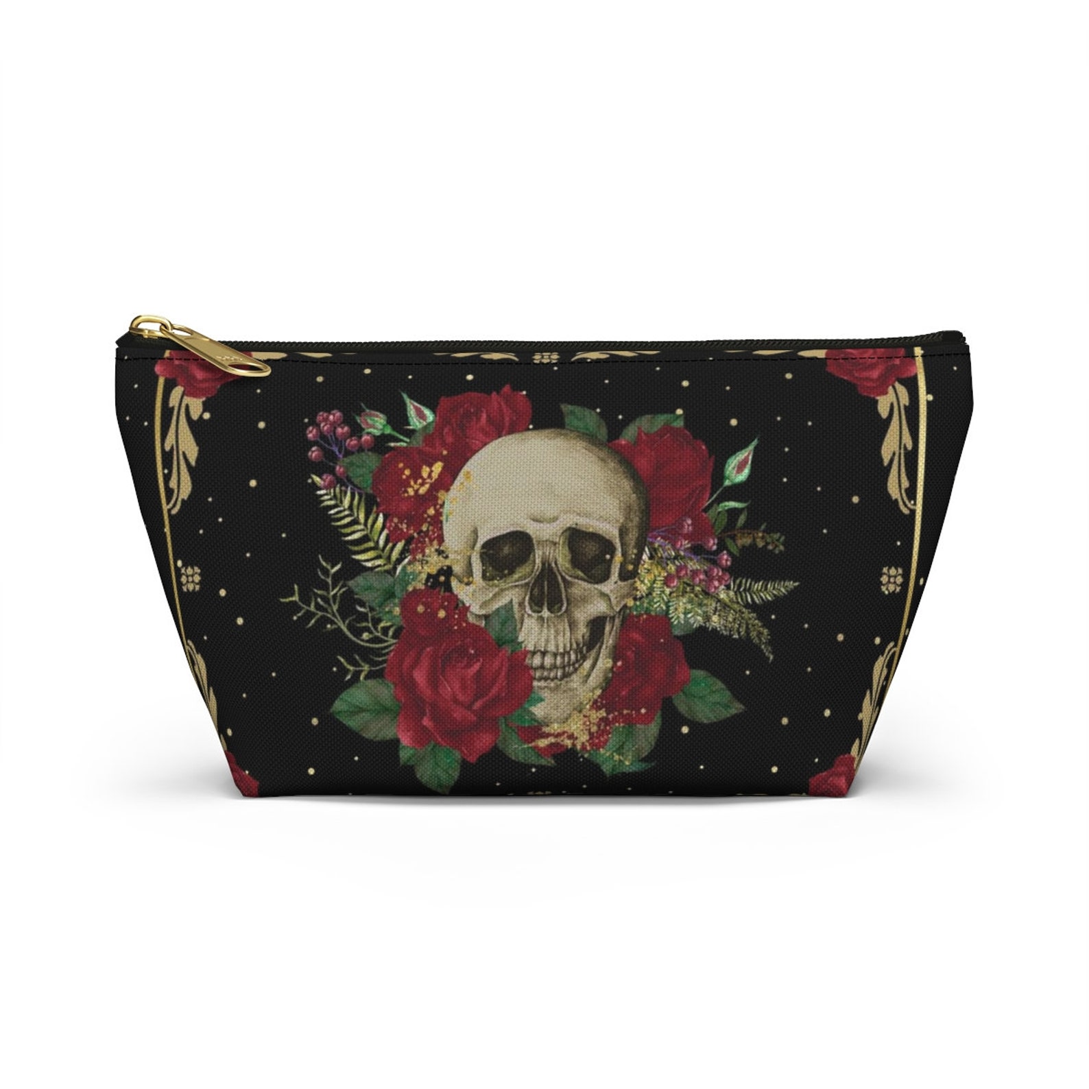Dark Academia Skull Rose Pencil Pouch Cute Wicca Cosmetic T - Etsy
