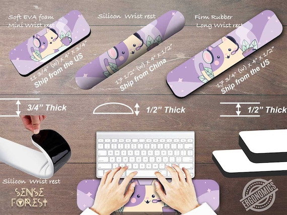  U Core Cute Cat Keyboard & Mouse Wrist Rest- Enlarge Memory  Foam Mouse Wrist Rest- Non-Slip Rubber Base Wrist Support for Gaming,  Writing, or Home Office Work : Office Products