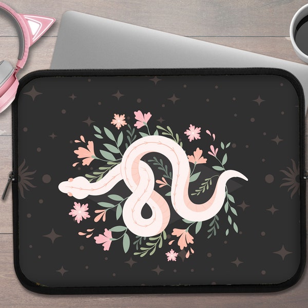 Boho Snake Witchy  laptop sleeve, 7"- 17" laptop case, Multiple sizes laptop padded bag, ipad travel bag cover case, cute macbook cover