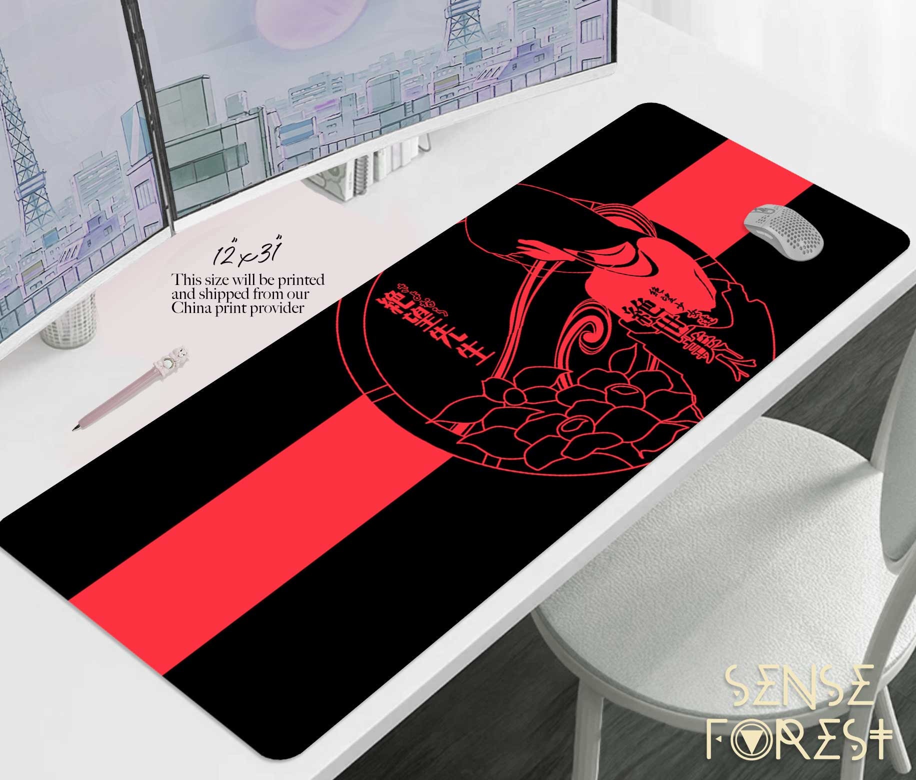 Japanese Mat Red Extended Mouse Pad - Etsy