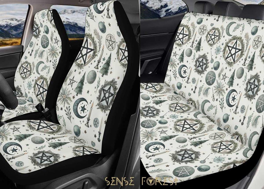 Witch Sign Print Pet Car Seat Cover